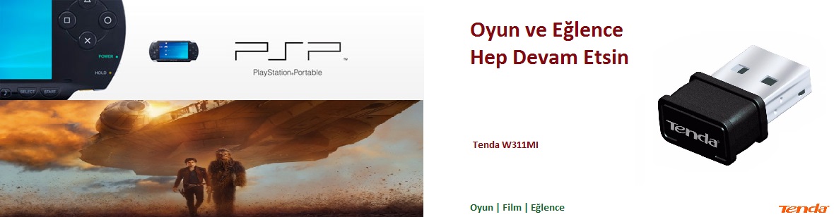 Tenda W311MI Kablosuz Ağ Adaptörü - Oyun Konsollarına Uyumlu Kablosuz N150 Pico Usb Adaptör